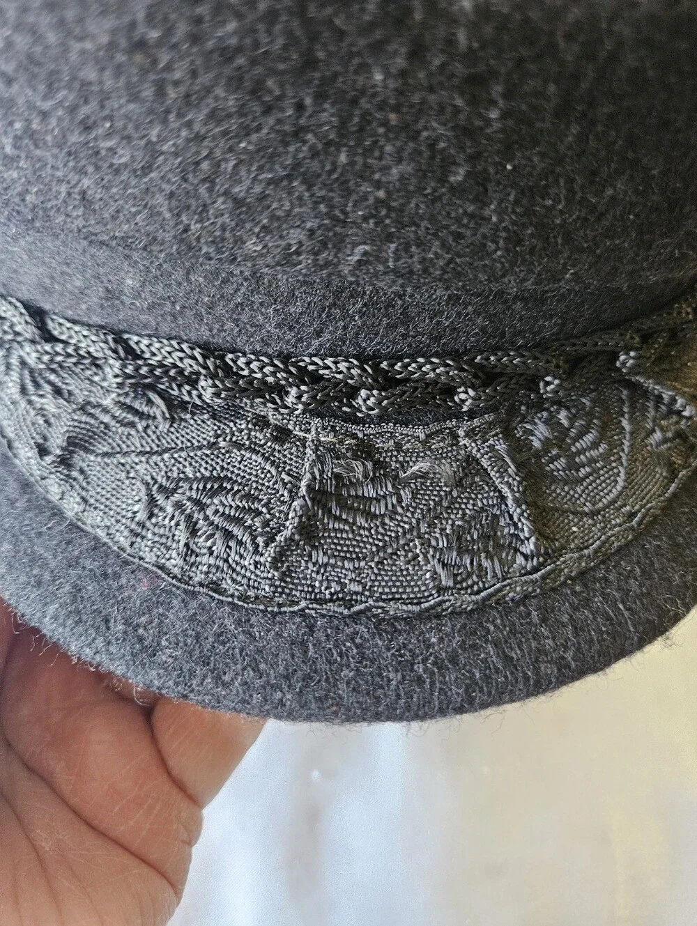 Vintage Black Wool Greek Fisherman’s Cap - Great Condition